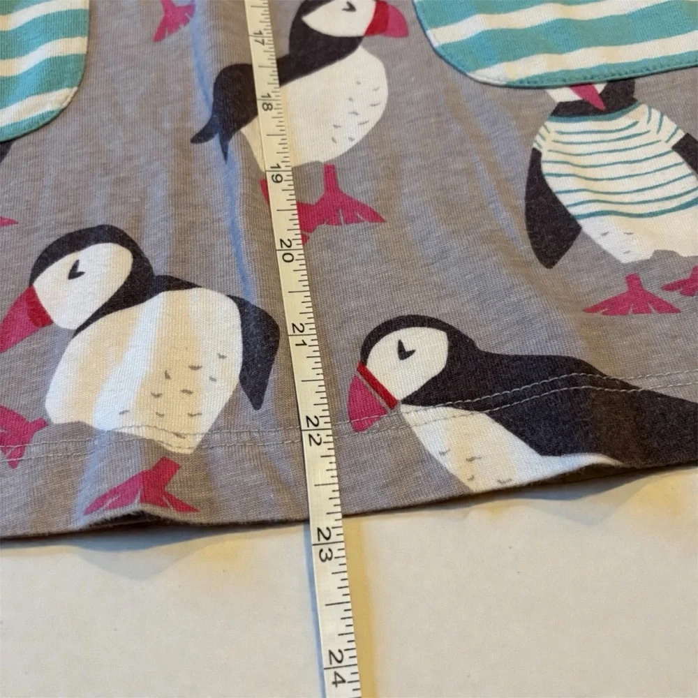 Mini Boden Gray Dress with Puffin Design - Picture 3 of 5